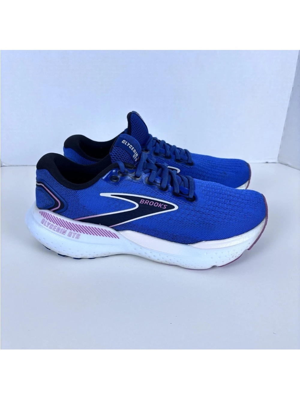 Brooks Glycerin GTS 21 Men Size 10 M Blue Running Shoe Sneaker 1204091B496